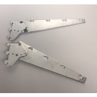 Wall Strip Adjustable Bracket Pair - Chrome 25mm Pitch