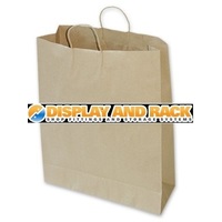 Large Brown Paper Carry Bag - 100pk