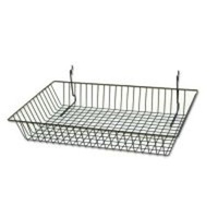 Slatwall Large Wire Basket - Chrome