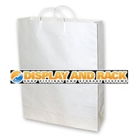 Medium White Paper Carry Bag - 100pk