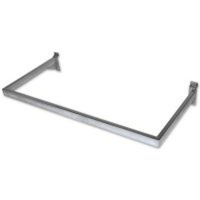 Slat Wall Rectangular Hanging Rail - Chrome 600mm