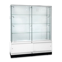 Frameless Glass Display Showcase LED Light & Storage 1200 W