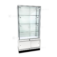 Frameless Display Glass Showcase & Storage 900mm W LED
