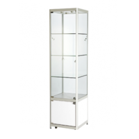 Tower Glass Display Showcase With Storage 500mm x 500mm x 1980mm