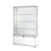 Assembled Upright Glass Display Showcase With Storage 900/1200mm x 500mm x 1980mm