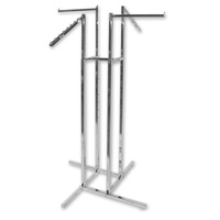 4 Way Clothing Rack - 2 Straight 2 Waterfall Arms