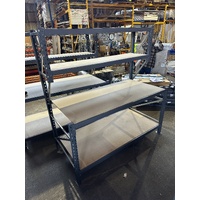 Long Span Workbench with 3 Shelves  (Assembled) - New