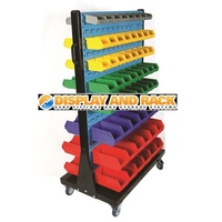 Metal Louvre Trolley For Plastic Parts Bins with 116 Parts Bins