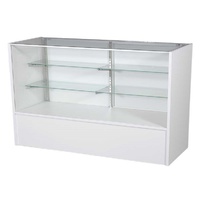 Timber & Glass Counter Showcase 1220mm - White