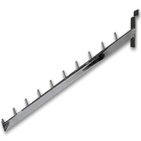 Slatwall 9 Pin Waterfall Arm - Chrome