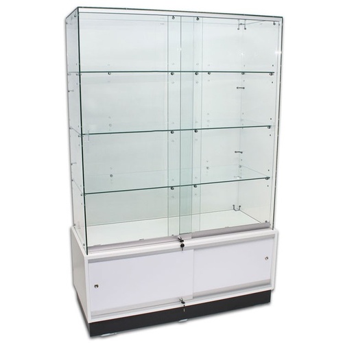 Frameless Display Glass Showcase & Storage 1200mm W