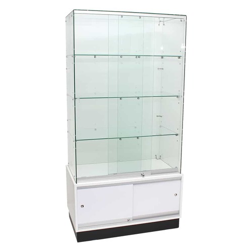 Frameless Display Glass Showcase & Storage 900mm W