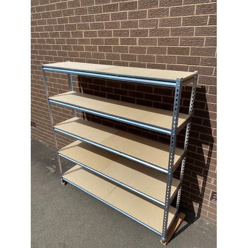 General Storage Rivet Shelving Bays 1830 L x 1830 H x 430mm D / 4 Shelf Levels - KIT Form