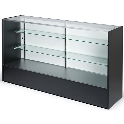Timber & Glass Counter Showcase 1220mm - Black