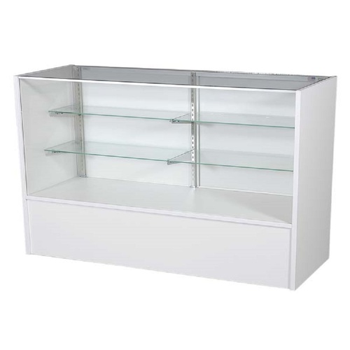 Timber & Glass Counter Showcase 1830mm - White - OUT OF STOCK!